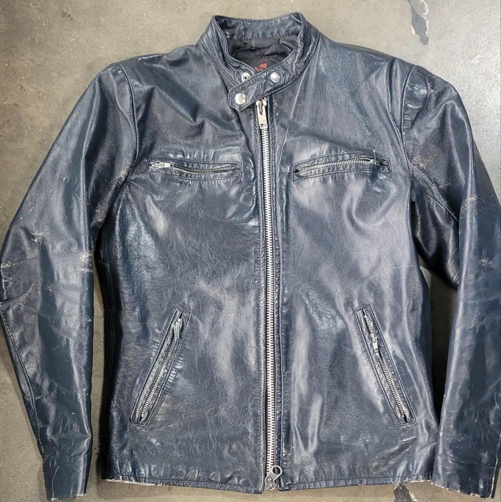 BRISTOL Cafe Racer Leather JACKET Motorcycle Mens Small 36